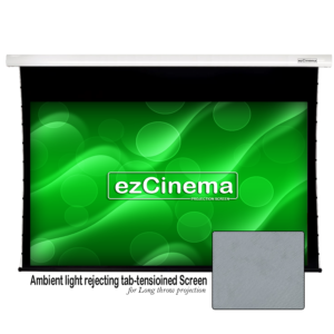 Ambient light rejecting tab-tensioned 133-Inch