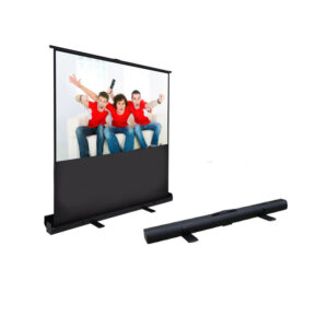 Manual floor rising projection screen 80-Inch