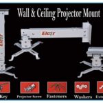 ELCOR Projector Universal wall/Ceiling Mount kit 3ft Adjustable 15 Degree Tilt Option