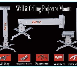 ELCOR Projector Universal wall/Ceiling Mount kit 3ft Adjustable 15 Degree Tilt Option