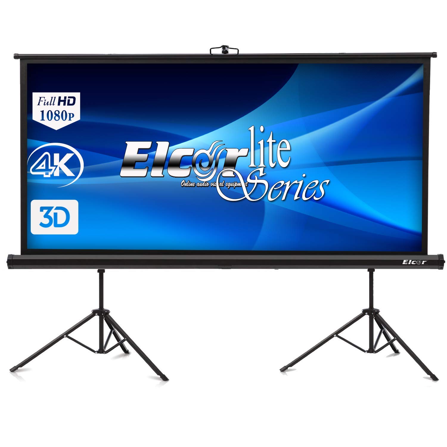 ELCOR lite series Dual tripod/Portable projector screen 133- Inch Diagonal  In 16:09 format, UltraHD/4k tech. - Elcor screen Manufacturer In India