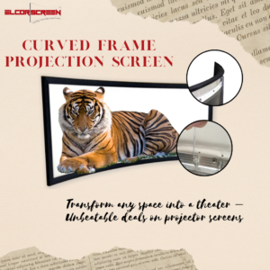 Curved fixed frame projection screen 92-inch in Telangana