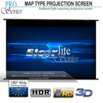 ELCOR Map type projector Screen 84-Inch, 4:03 format, Silver3D/4k technology