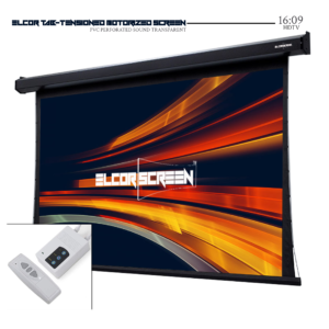 Transparent electric tab-tensioned Screen 120-inch