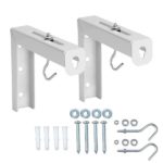 ELCOR Universal Projector Screen Wall/Ceiling Mount kit/Stand, 6- Inches Adjustable, Brackets/ Hanger, 50 kg Weight capcity, White