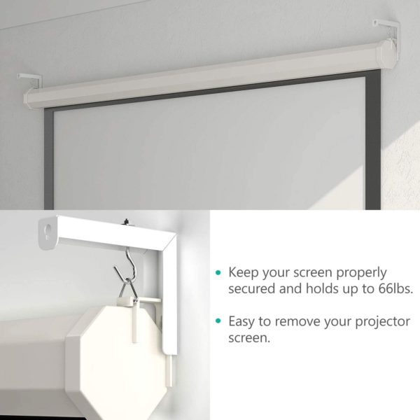 ELCOR® lite series 11- Inches l shape projector screen Wall Brackets / hanger / stand. - Image 4