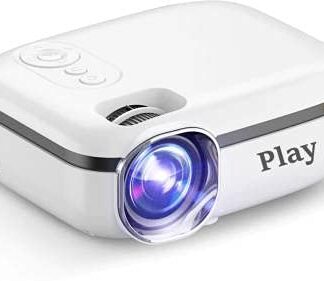 Play MP7 Advance Full HD LED WiFi 3D Mini Projector for 1080P Video Beamer Smart Phone Mirroring Airplay Portable Home Theater (4000 lm) Portable Projector (White/Black)