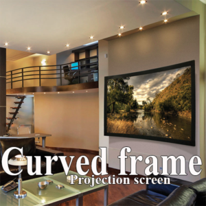 Curved Frame Projection Screen