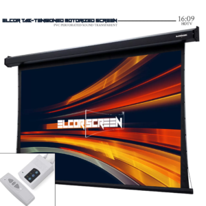 electric tab-tensioned screen 92-inch