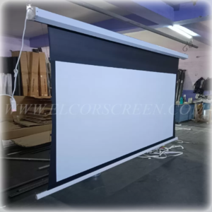 Tab-tensioned projector screen 220-Inch
