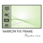 ELCOR, ezCinema Matte White Narrow fix frame Screen 133-inch Diagonal In 16:09 Ratio, UHD/3D/4K Technology