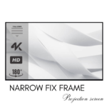 ELCOR, ezCinema Matte White Narrow fixed frame Screen 100-inch Diagonal In 16:10 Ratio, UHD/3D/4K Technology