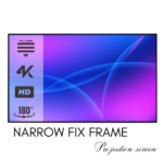 Elcor, Silver3D Narrow Fixed frame screen 100-inch Diagonal In 16:9 Aspect Ratio, 3D/4K technology